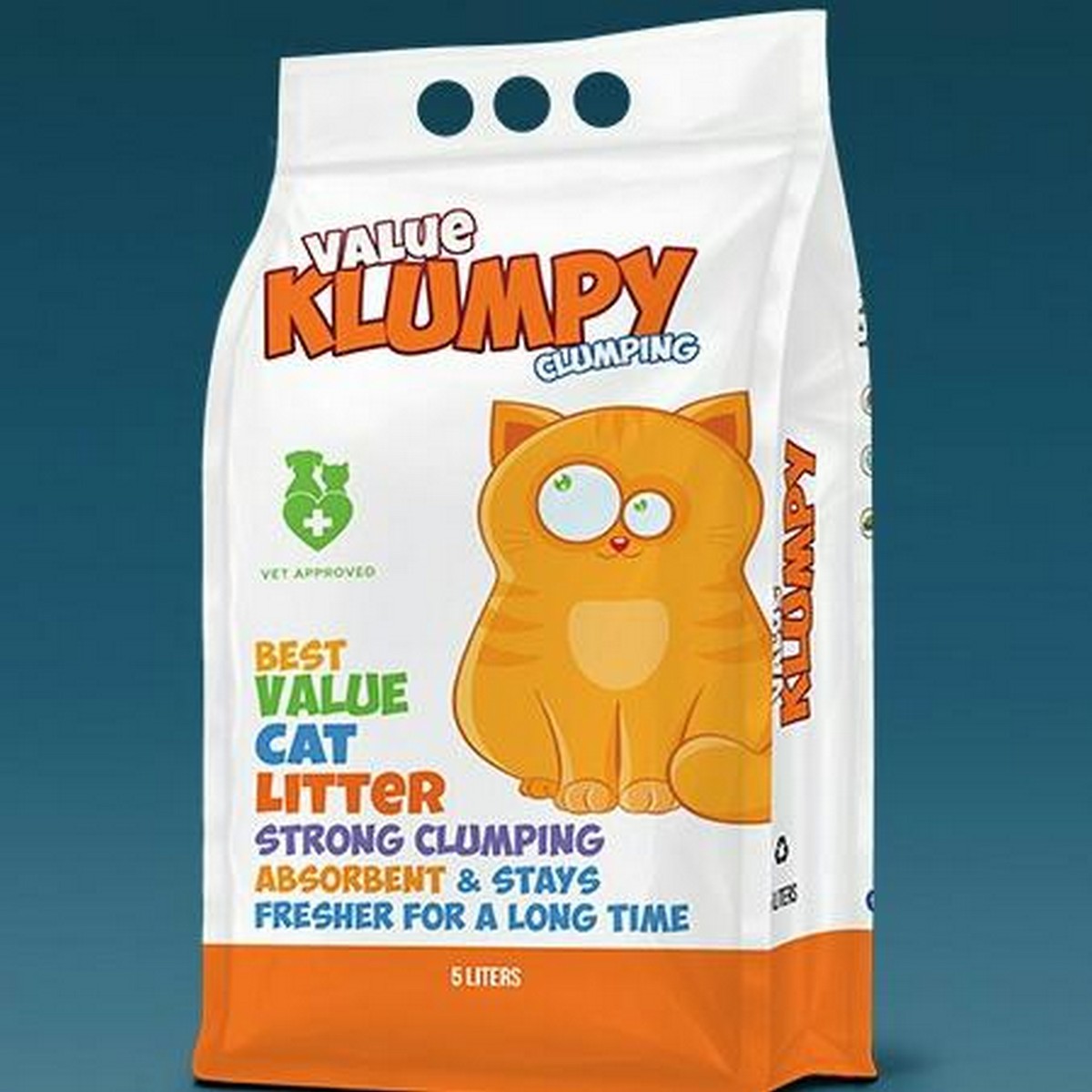 Value Klumpy Clumping Cat Litter 5 Litre PetsNPets