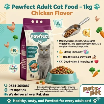Pawfect cat food 1kg chiken Flavor