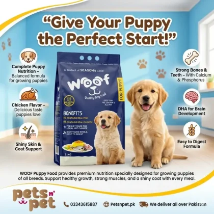 WOOF PUPPY FOOD 3KG Chicken Flavor
