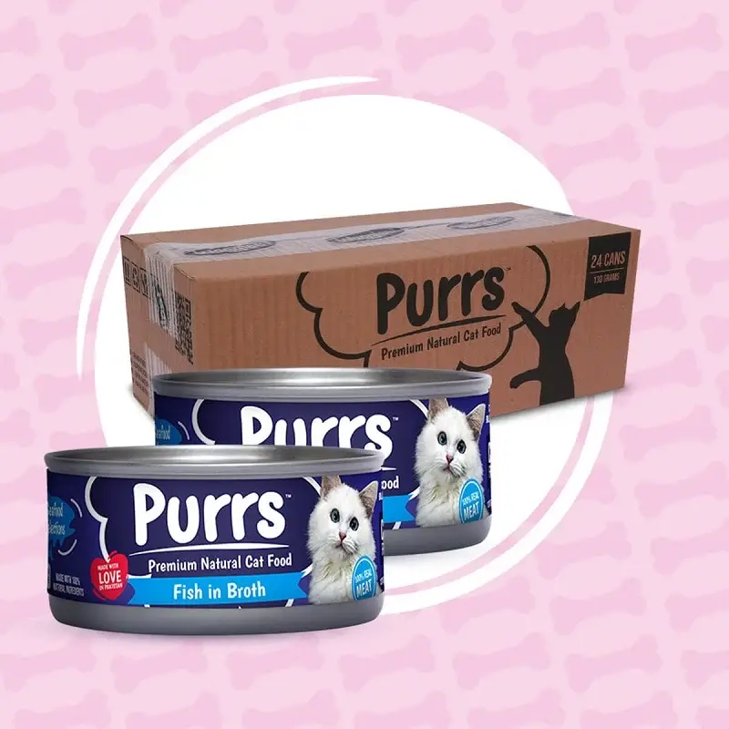 Purrs Wet cat food tin