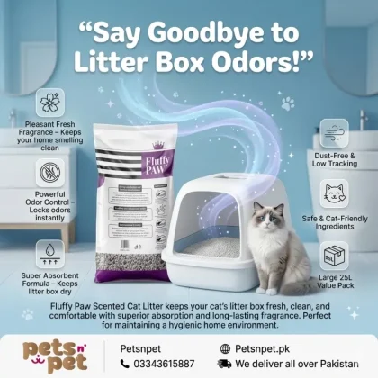 FLUFFY PAW SCENTED CAT LITTER 25L