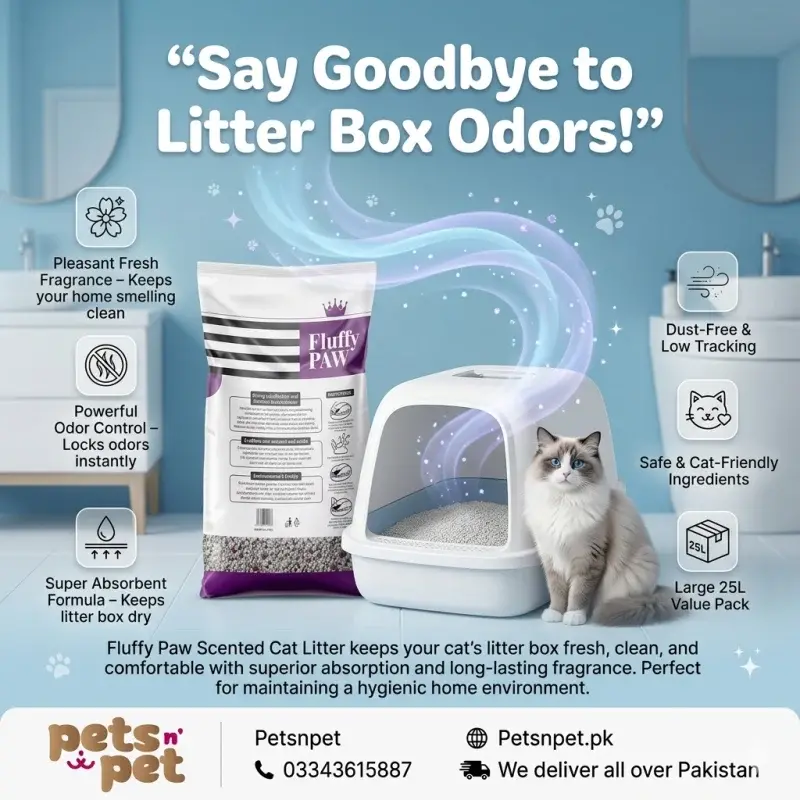 FLUFFY PAW SCENTED CAT LITTER 25L