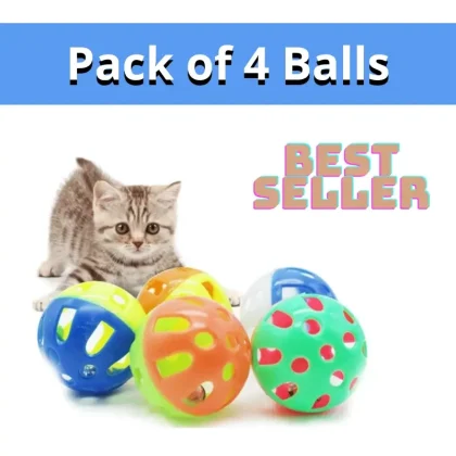 Pack of 4 Pet Ball Toys