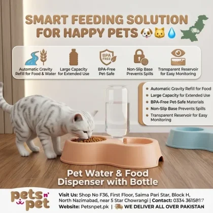 Pet Water and Food Dispenser – Keep Your Pet Hydrated and Fed Anytime!
