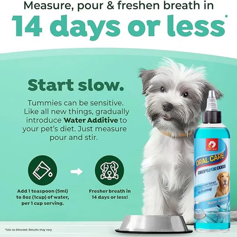 Oral Care Drops for Pets Teeth and Mouth smell