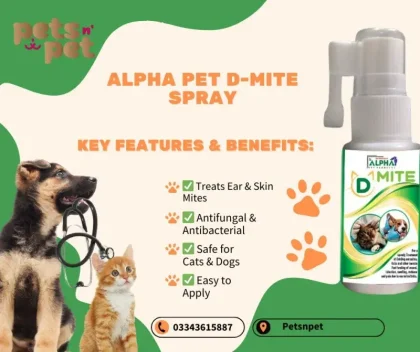 Alpha D Ear mite  drops for cats and dogs