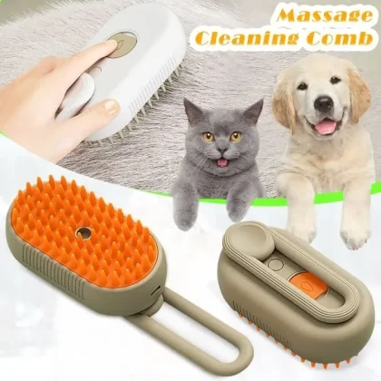 3 in 1 Cat Steam Brush Electric Spray Cat Hair Brushes for Massage Pet Grooming Comb Hair Removal Combs Kitten Pet Bath Brush