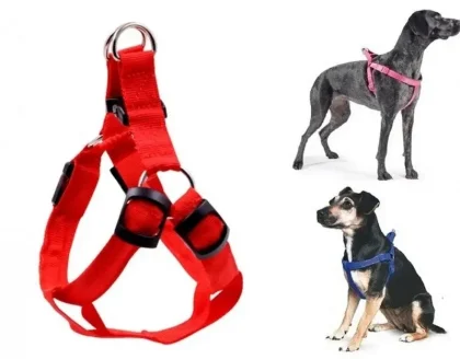 Imported Dog Body Harness with Leash for Small, Medium, and Large dogs. Comfortable, adjustable, and durable design with reflective stitching for safe, stylish walks.