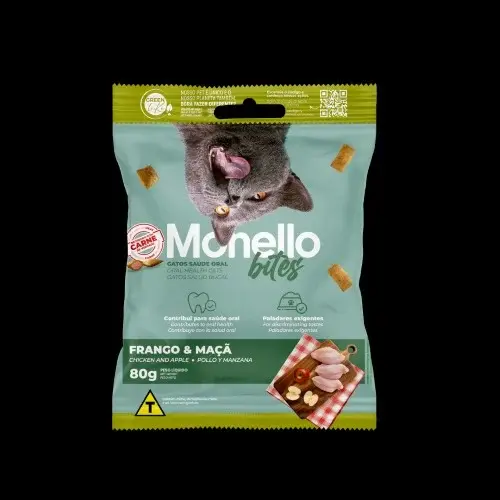 Buy Monello Bites Cat Treats – 80g at Pets n Pets Pakistan. Delicious, crunchy treats enriched with taurine, vitamins, and omega fatty acids for healthy skin, coat, and teeth.