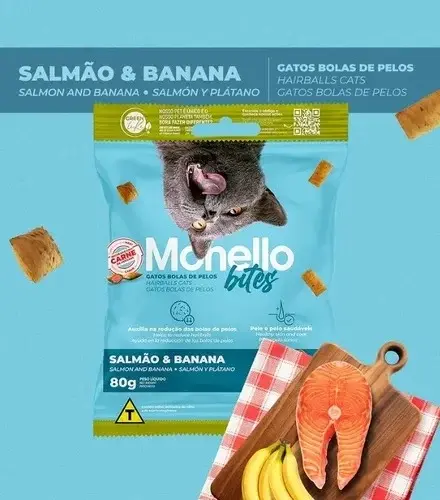 Buy Monello Bites Cat Treats – 80g at Pets n Pets Pakistan. Delicious, crunchy treats enriched with taurine, vitamins, and omega fatty acids for healthy skin, coat, and teeth.
