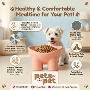 Elevated Tilt Pet Food Bowl – Comfortable & Healthy Feeding