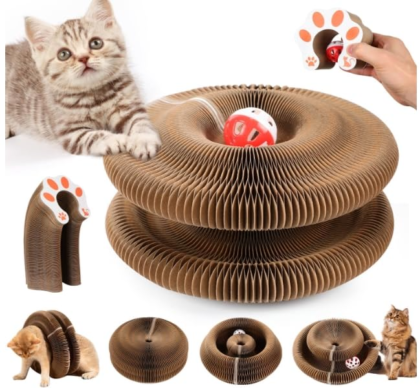 Magic Organ Board Interactive Cat Toy – Multi-Layer Rolling Ball Scratching & Hunting Game for Kittens & Cats