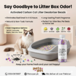 Activated Carbon Cat Litter Deodorizer Beads for Odor Control.
