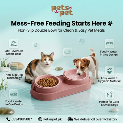 Double pet food bowl