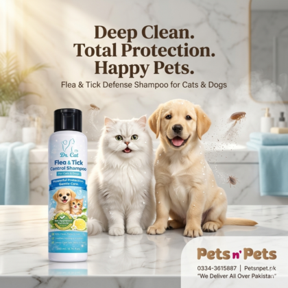 Keep your pets clean, fresh, and protected with Dr Cat Ticks & Fleas Shampoo 200ml, a specially formulated grooming solution that helps remove ticks, fleas, and dirt from your petโs coat while supporting healthy skin