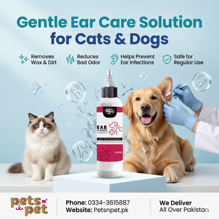 🐾 Giggly Tails Ear Cleaner for Pets – Gentle Ear Care Solution for Cats & Dogs