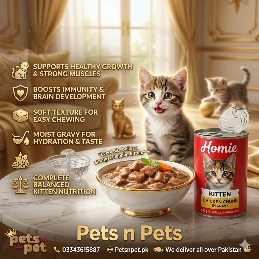 Homie cat food Chicken Chunks in Gravy 400g Tin for Kitten