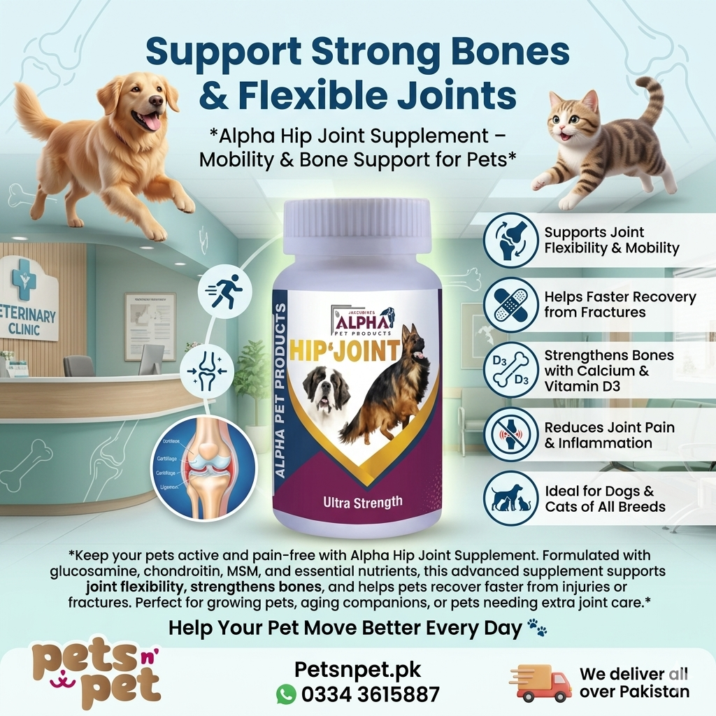 Alpha Hip Joint Supplement for Pet Bone and Fracture Support