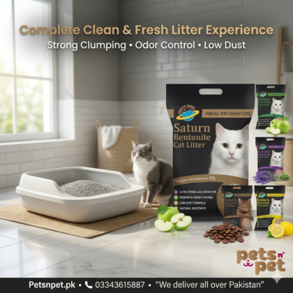 Saturn Imported Bentonite Cat Litter – 10L & 25L | Apple, Lavender, Coffee & Lemon Fragrances