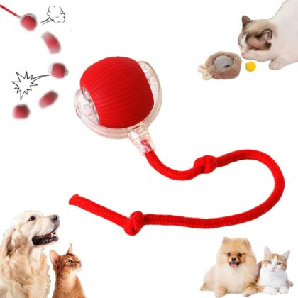 Rolling Smart Electric Pet Ball for Cats & Dogs | USB Rechargeable Interactive Automatic Chasing Toy for Indoor Exercise & Anxiety Relief