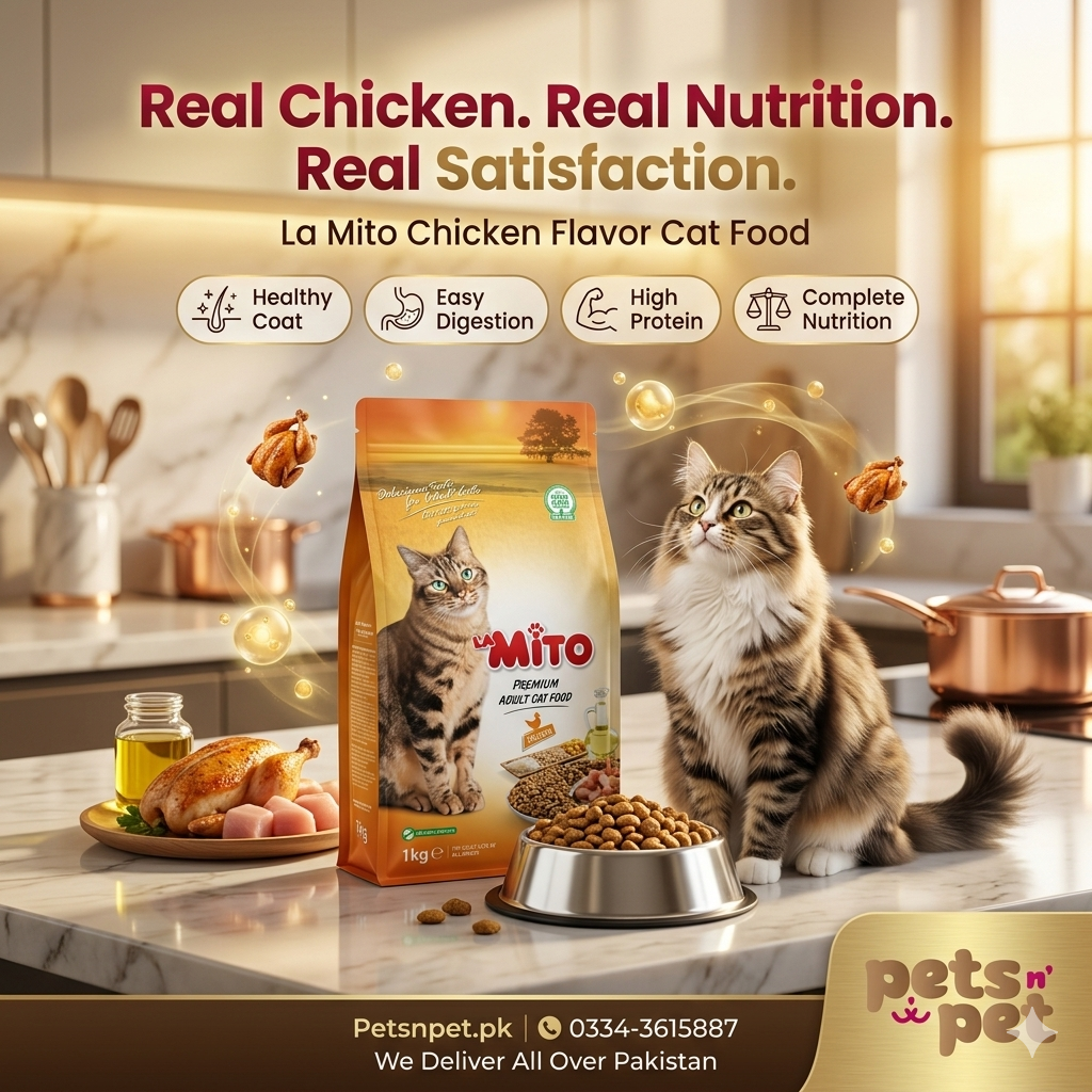 La Mito Chicken Flavor Cat Food – 1kg Healthy & Delicious Nutrition