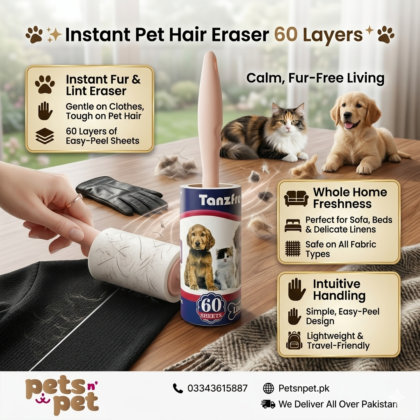Lint Rollar for Cat hair Remove form Clothes Beds 110 sticking Sheets