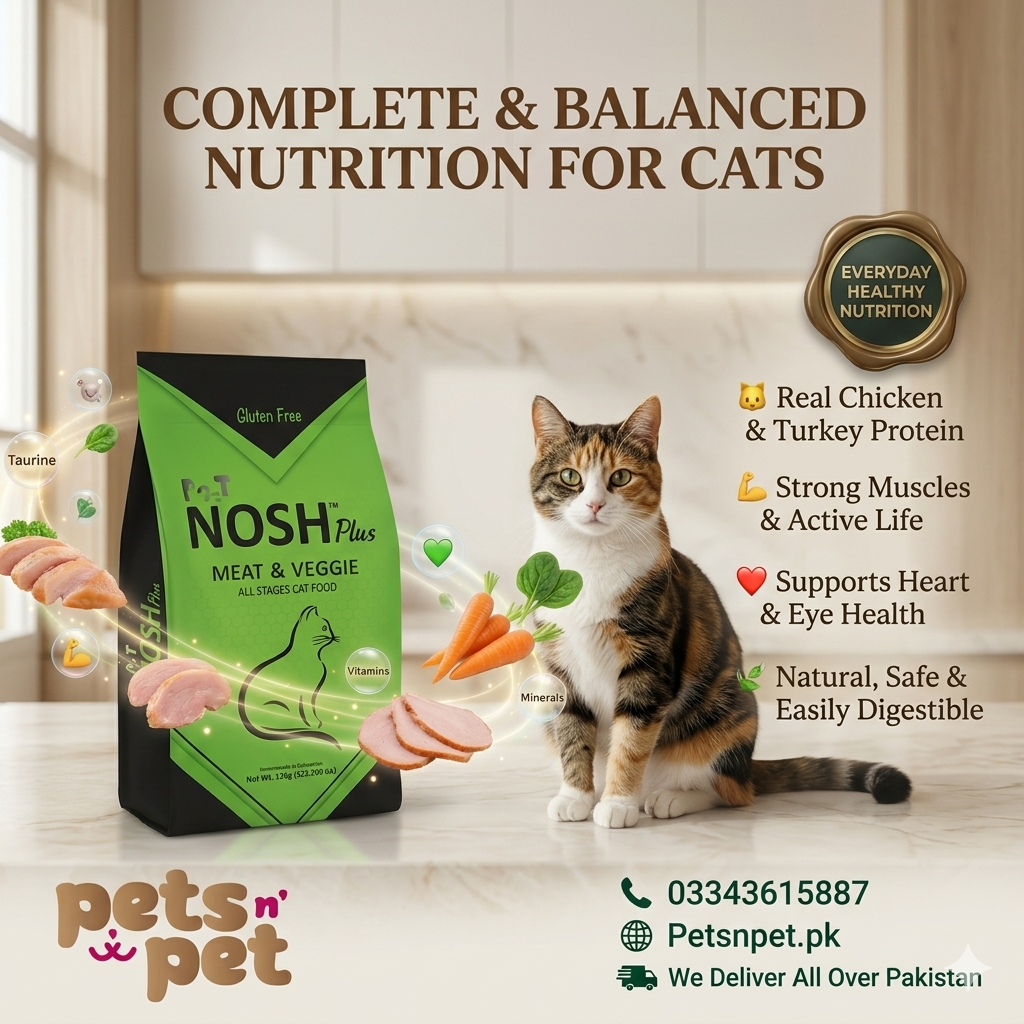 Pet Nosh Plus Cat Food Meat and Veggie Flavor 1.2kg for All stages