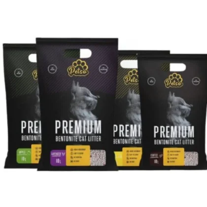 Petso A-Grade Bentonite Cat Litter – 10L Bag | Apple, Lavender, Lemon & Coffee Scents
