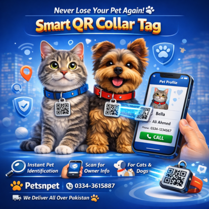 Customized Pet Name Tag with QR Code for Cats & Dogs – Smart Pet ID & Safety Tag