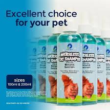 pet water less shampoo dry bath