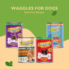 Waggles 400g Wet Jelly Dog Food in a Tin