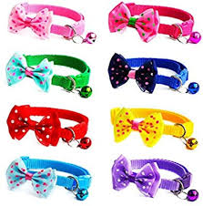 Adjustable Pet Cat Dog Neck Collar Bow Design With Bell