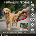 🐾 Metal Chain Cat and Dog Leash with Padded Handle – Strong, Safe & Comfortable Control for Everyday Walks