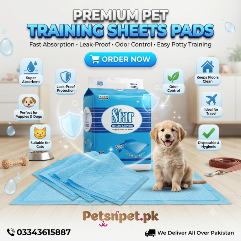 Buy Premium Pet Training Sheets Pads 10 sheets pack Size 60x90 Online in Pakistan Leak-Proof Puppy Training Pads for Dogs & Cats