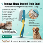 Cat & Dog Flea Comb – Pet Grooming Tool for Effective Flea Removal & Coat Care