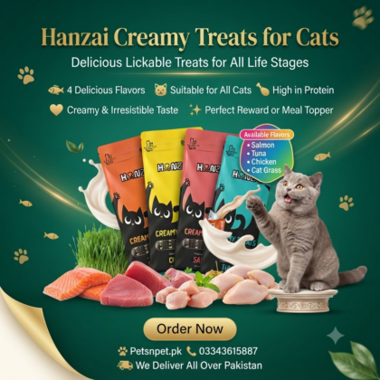 Buy Hanzai Creamy Treats for Cats – All Life Stages | Salmon, Cat Grass, Tuna & Chicken Flavors