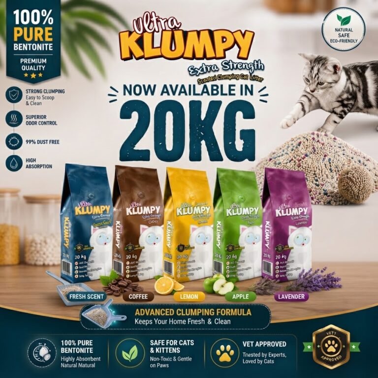 Ultra Klumpy 20L Cat Litter Extra Strength – Multiple Fresh Fragrances for a Cleaner Cat Area