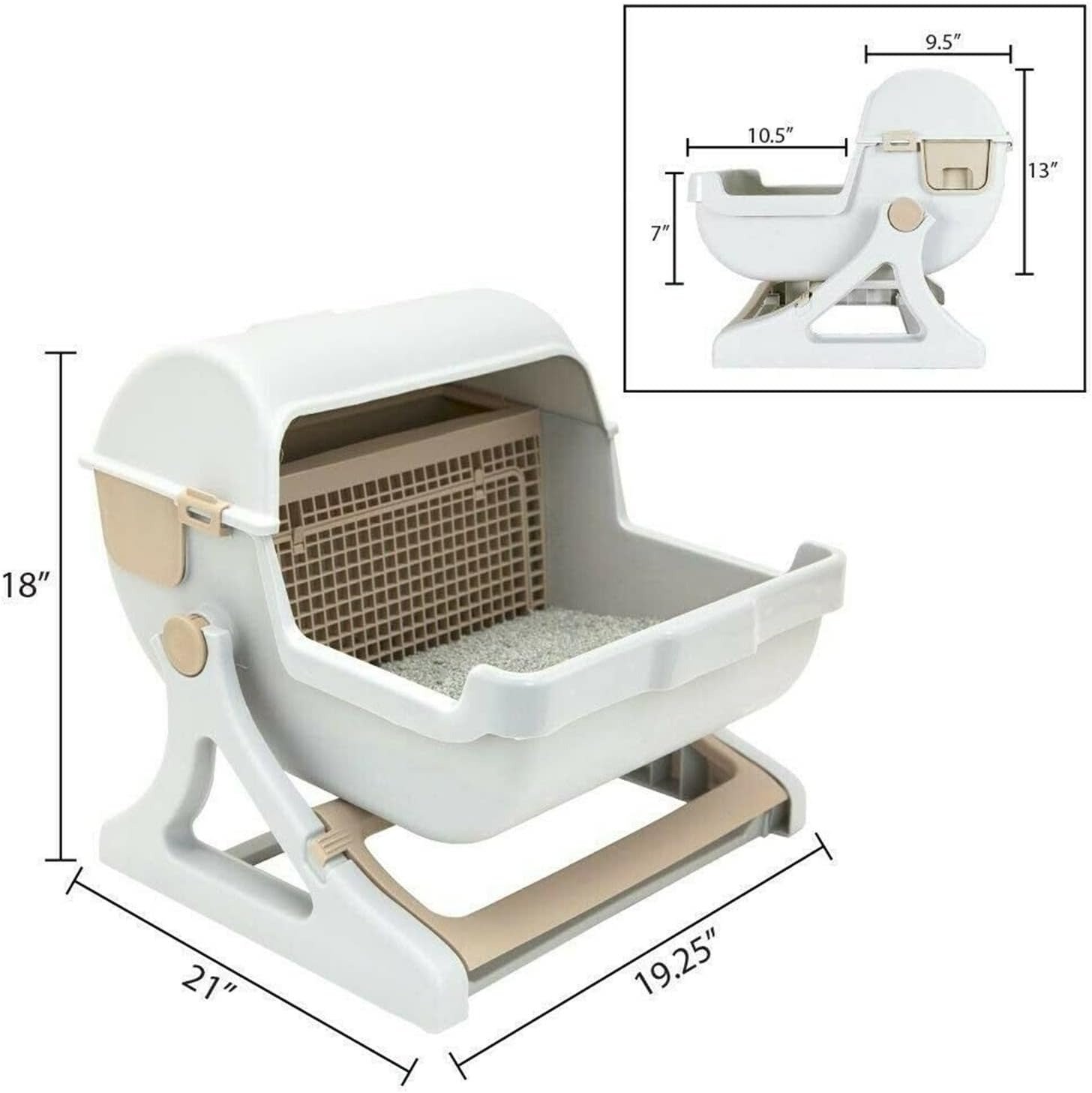 Semi-Automatic Cat Litter Box – Easy-Clean Self-Sifting Litter Tray for Cats - Image 7
