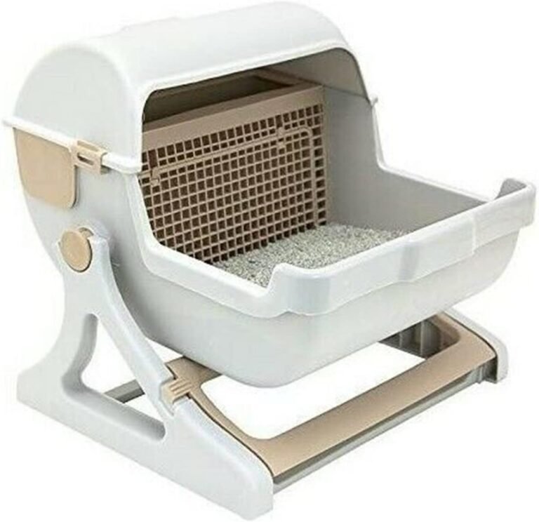 Semi-Automatic Cat Litter Box – Easy-Clean Self-Sifting Litter Tray for Cats