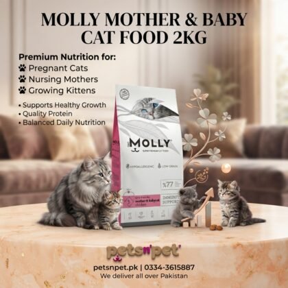 Molly Mother & Baby Cat Food 2kg – Premium Dry Food for Pregnant Cats, Nursing Mothers & Kittens
