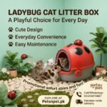 Ladybug Cat Litter Box – Cute & Practical Toilet Tray for Cats