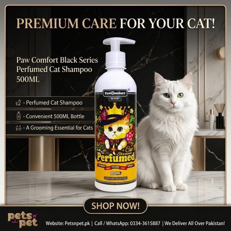 Paw Comfort Black Series Perfumed Cat Shampoo – Fragrant Cat Coat Cleanser 500ML