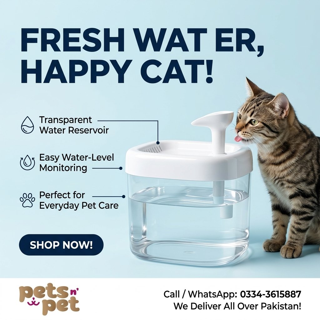 Automatic Cat Water Fountain – Transparent Water Dispenser for Cats & Small Pets - Image 2