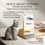Molly Adult Cat Food Chicken & Anchovy Super Premium Hypoallergenic Dry Food