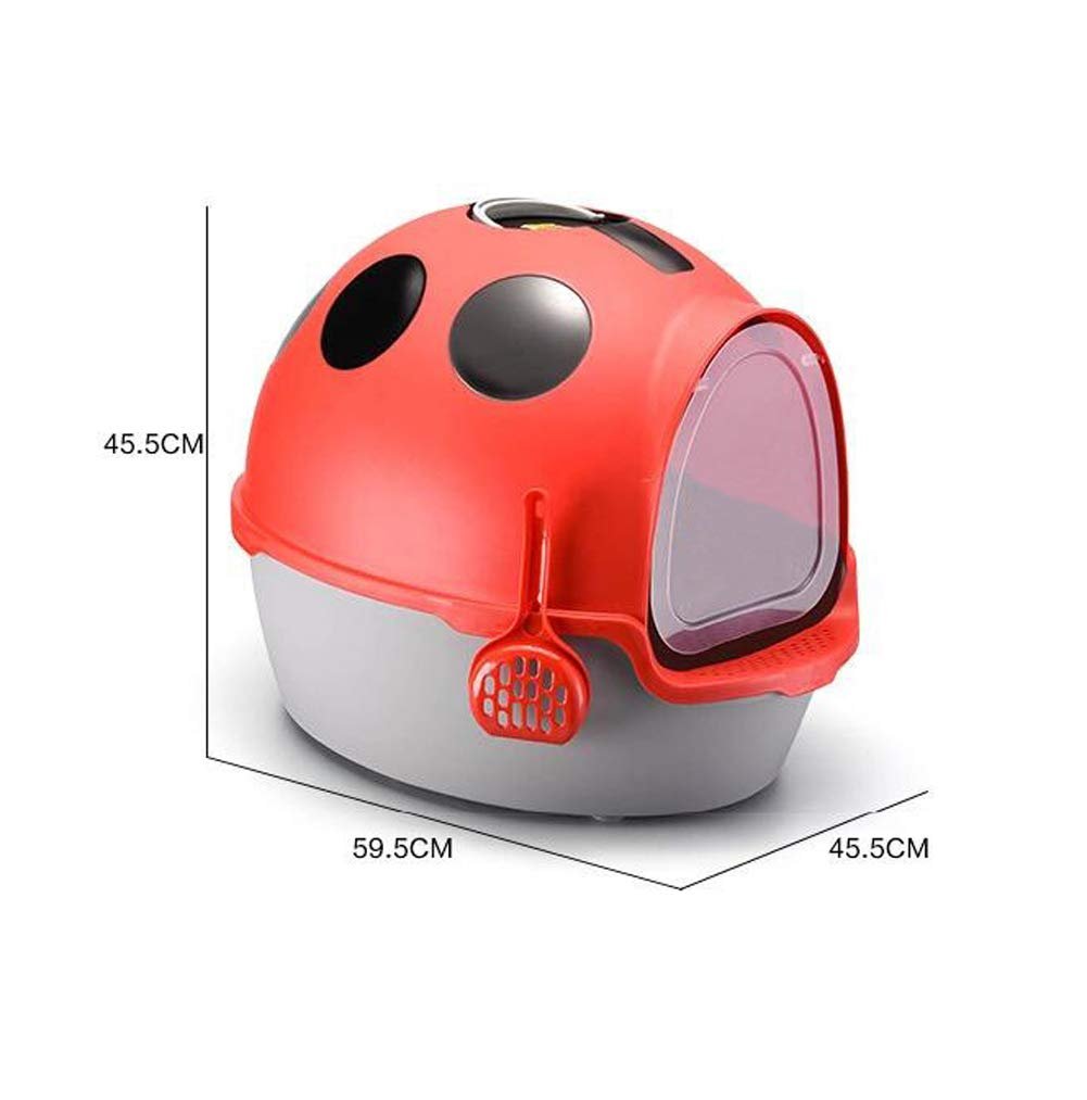 Ladybug Cat Litter Box – Cute & Practical Toilet Tray for Cats